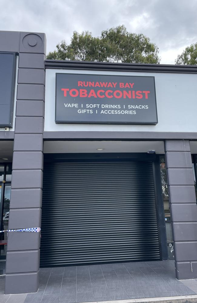 Would be crooks attempted to set fire to a restaurant and break into a tobacconist in Runaway Bay on Saturday. Picture: Gemma Ferguson