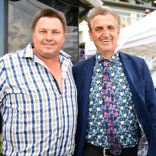 (L-R) The Harrovian’s part-owner and former trainer Stephen Massingham and owner Tom Hedley. Picture: Trackside Photography