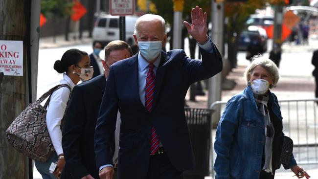 Democratic Presidential Candidate Joe Biden wave. Picture: AFP