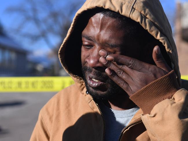 Joshua Thurman, of Colorado Springs, reacts the morning after a mass shooting at Club Q, an LGBTQ nightclub in Colorado Springs, Colorado. Picture: AFP.