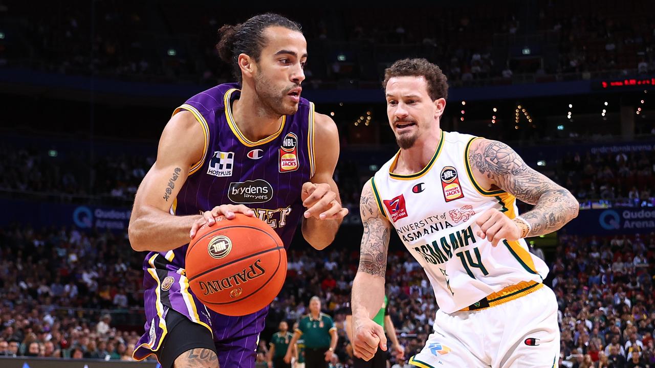 Xavier Cooks starred for the Sydney Kings in Game 3 of the grand final series against Tasmania JackJumpers. Picture: Mark Metcalfe/Getty Images