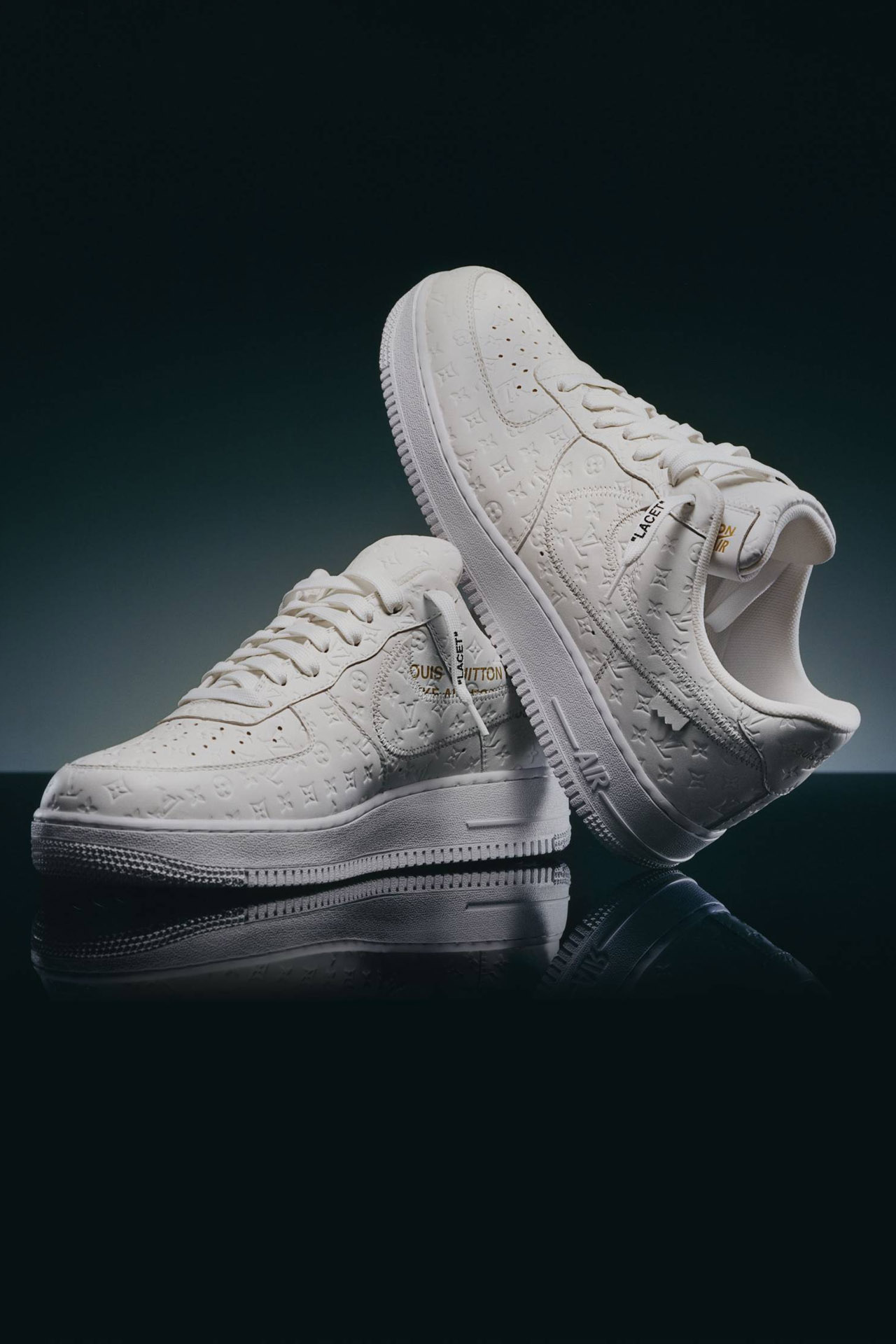 x Louis Vuitton Air Force 1 Low Virgil Abloh - Metallic Gold sneakers