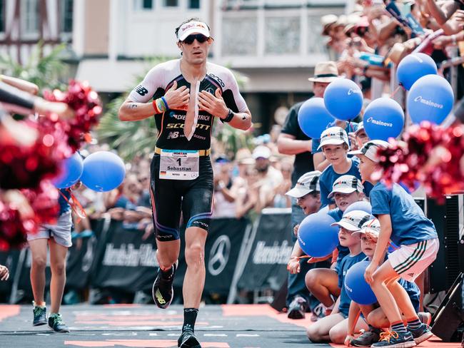 Sebastian Kienle winning Ironman European championship men’s race.