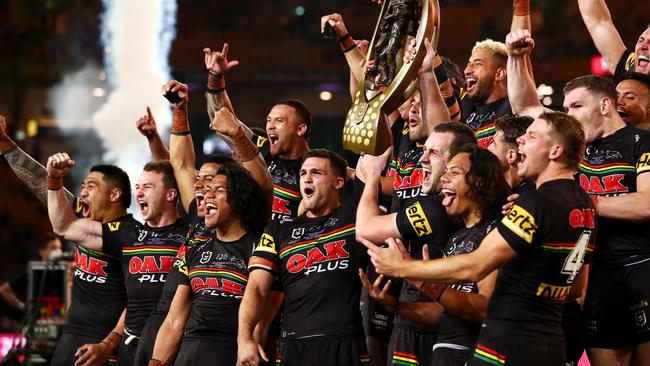 The Panthers bounced back from a loss in week one of the finals last year to win the premiership. Picture: Chris Hyde/Getty Images