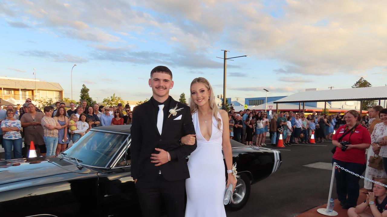 Students arriving at the Kingaroy State High School Formal at Kingaroy Town Hall on November 11.