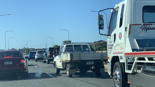 Traffic on the Ron Camm Bridge. Picture: Rae Wilson