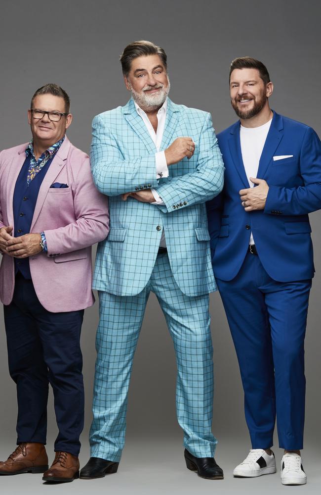 Three amigos ... Gary Mehigan, Matt Preston and Manu Feildel team up for Seven's new cooking series, Plate Of Origin. Picture: Supplied/Seven