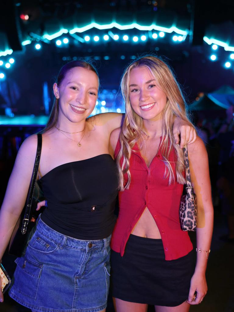 Eva Hewerdine and Stella Tomkins at The Kid LAROI at HOTA Outdoor Stage for Gold Coast at Large. Picture, Portia Large.