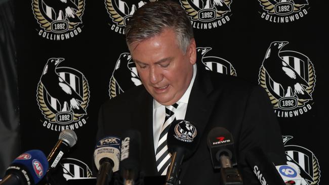 Outgoing Collingwood president Eddie McGuire after 23 years in the top job. Picture: Alex Coppel