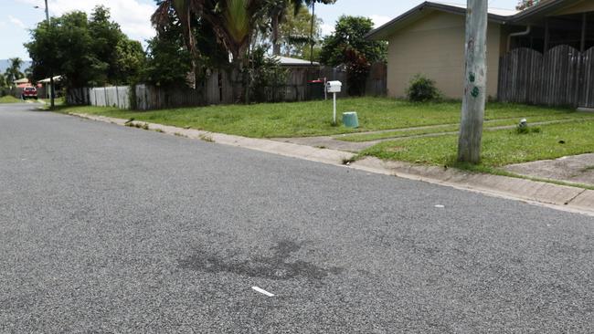 The scene of the fatal stabbing of 17-year-old Jayden Dau at an 18th birthday party in Lychee Close, Manoora. A fight occurred on the street. Picture: Brendan Radke