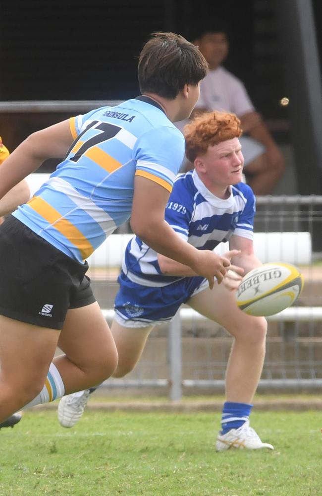 QLD Rugby Union State Championships (17-18 years boys) at the Townsville Sports Precinct. Friday May 23. Northern against Peninsular. Picture: Evan Morgan