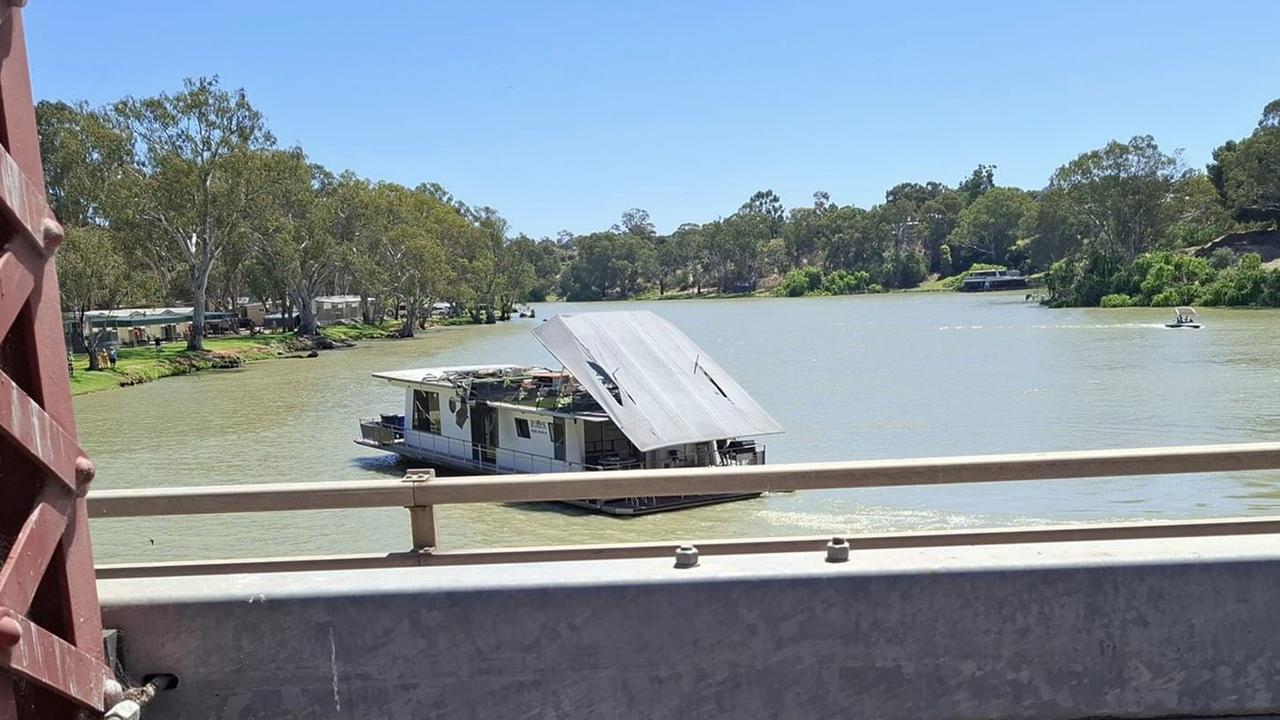 The aftermath of the collision with the bridge. Picture: Lucie Helm