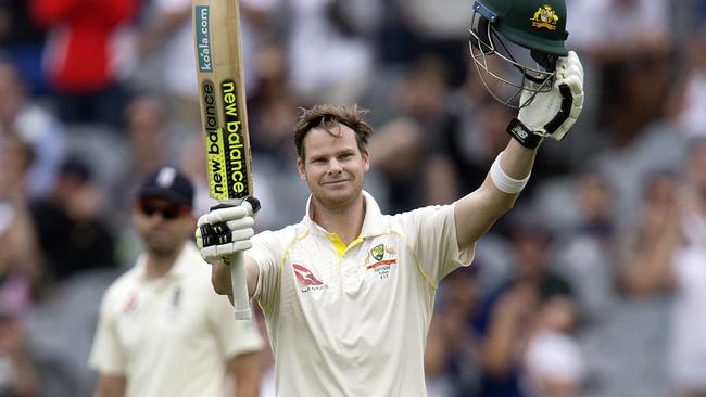 Steve Smith brings up another century this series. Picture: Michael Klein