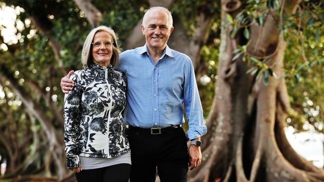 Australian Prime Minister Malcolm Turnbull and wife Lucy pictured at Rose Bay on Saturday. Picture: Sam Ruttyn