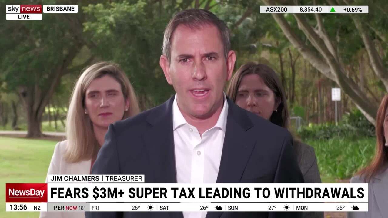Treasurer fields questions on super tax