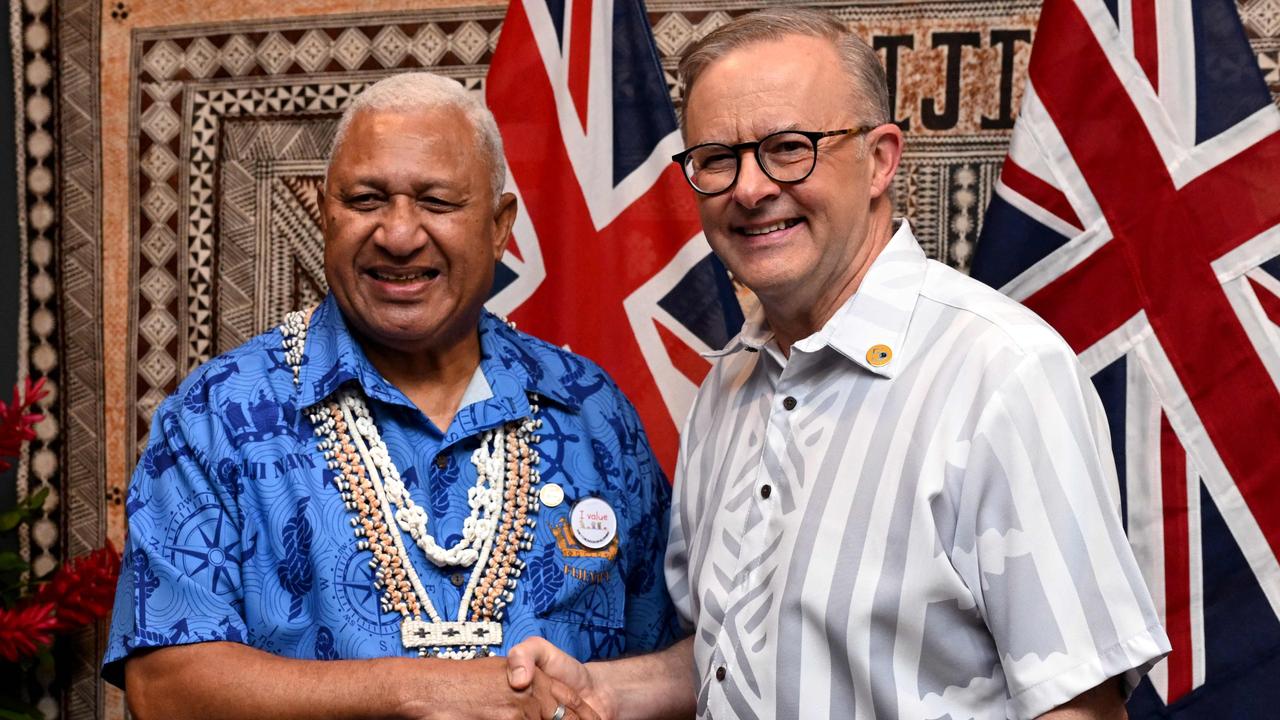 Bainimarama’s father Frank served as Fiji’s prime minister from 2007 until 2022. Picture: William West / AFP