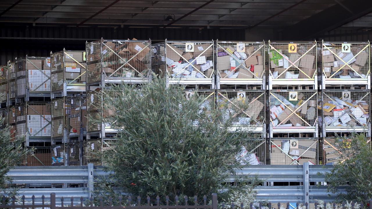 The Australia Post bulk parcels distribution centre at Chullora in September 2021. Picture: Toby Zerna.