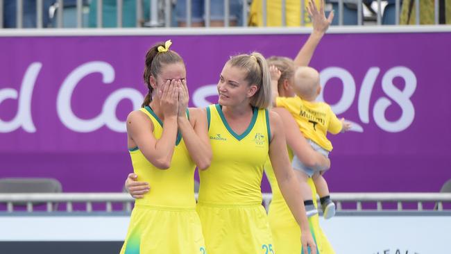 The hockey centre during the Games. Picture: AAP Image/Tracey Nearmy