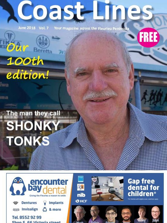 Alan Jeffery Tonkin, 76, was featured on the cover of Coast Lines magazine in 2018. Picture: Coast Lines Magazine