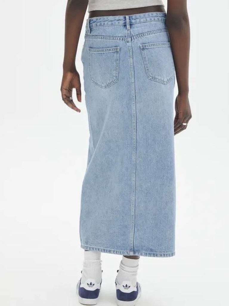 Glassons Denim Midi Front Split Skirt. Picture: Glassons