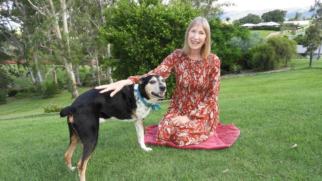 Carol Neal with her rescue dog Reggie