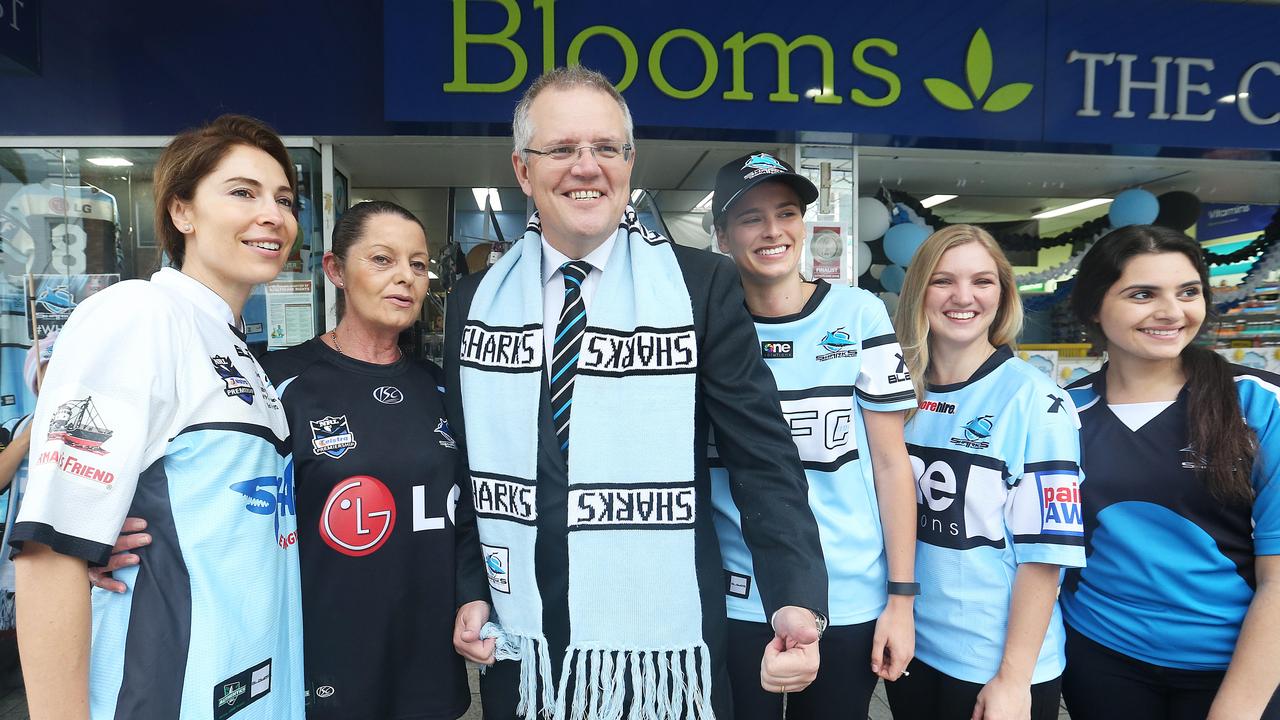 Scott Morrison is the number one ticket holder of the Cronulla-Sutherland Sharks. Picture: Craig Greenhill