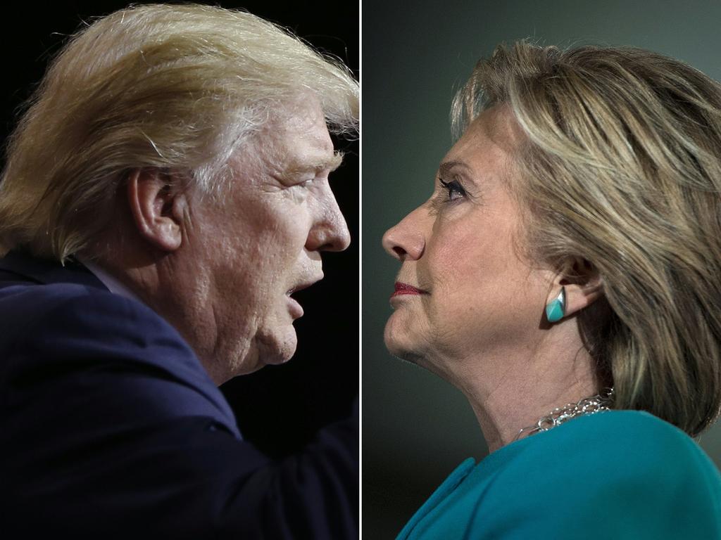 Donald Trump and Hillary Clinton. Pictures: Jay LaPrete, Brendan Smialowski