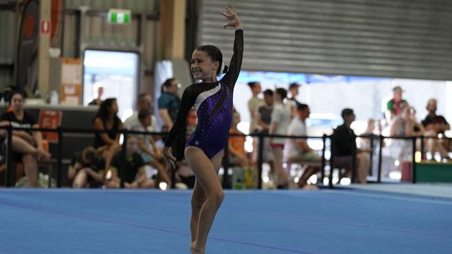 Action from the 2024 Northern Territory Gymnastics Championships at Woolner, Darwin. Picture: Karen Fowler.