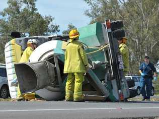 An accident on the Warrego Highway near Karalee on Friday. . Picture: Rob Williams