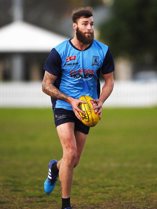 Dylan Gamble pictured at Sturt training during the 2016 SANFL finals. Gamble has returned to PHOS Camden. Picture: Roger Wyman