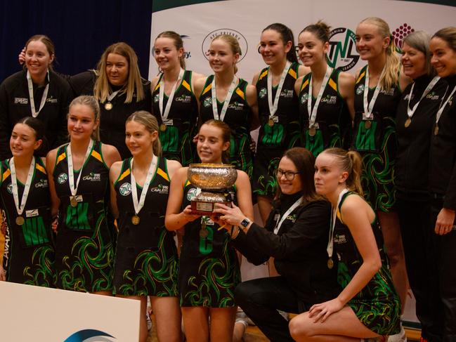 Cavaliers with the trophy after their under-19 grand final win. PICTURE: PATRICK GEE/SUPPLIED