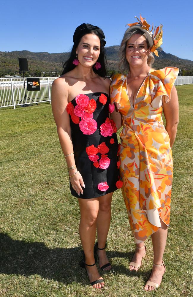 Ladies Day socials at Cluden. Alli Arnold and Kylie Ryan. Picture: Evan Morgan