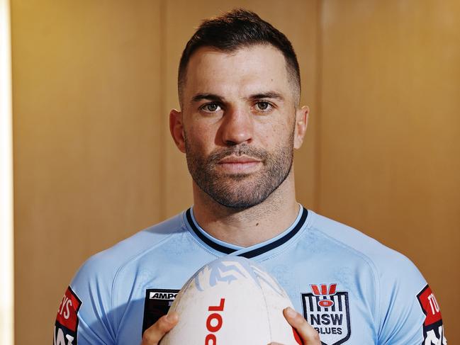 DAILY TELEGRAPH 14TH JUNE 2023Pictured at Crowne Plaza Coogee in Sydney is NSW Blues player James Tedesco ahead of the must win second Origin game against Queensland in Brisbane.Picture: Sam Ruttyn