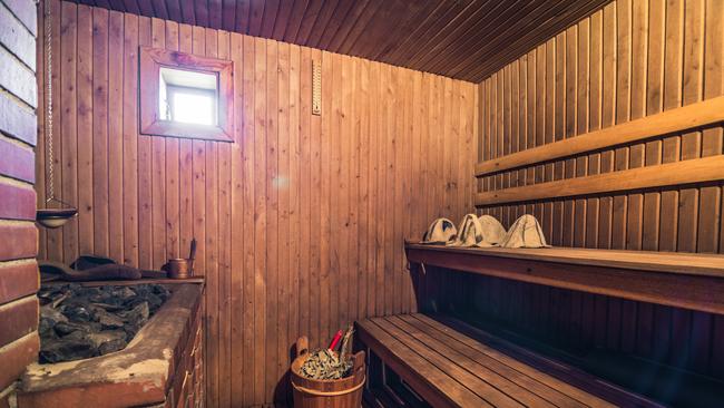 A Finnish sauna.