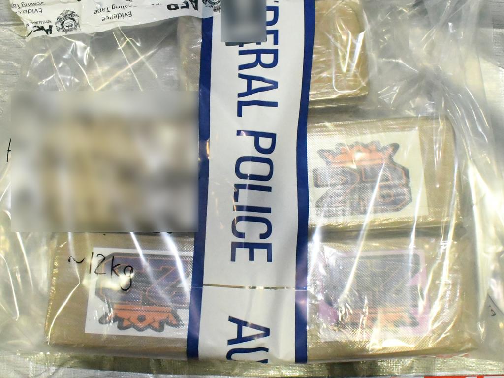 Several of the packages were seen to be stamped with a crown and number 23, sometimes used by fans of basketball player LeBron James. Image: Victoria Police