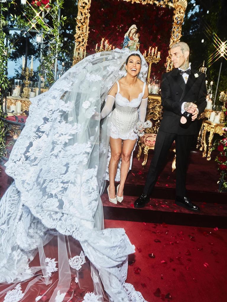 Kourtney Kardashian and Travis Barker’s marriage ceremony. Picture: Instagram