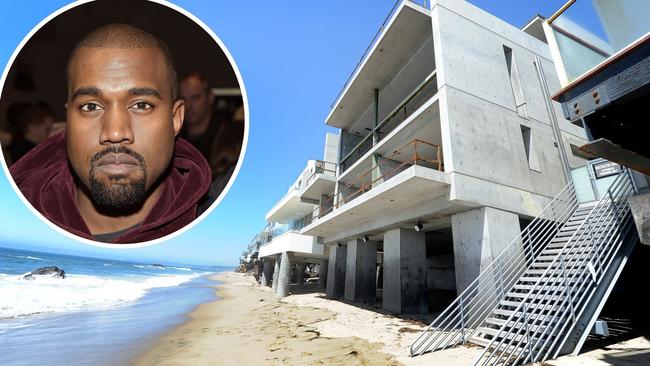 Kanye West’s multimillion-dollar “batcave” in Malibu. Picture: Getty Jeff Rayner/Coleman-Rayner
