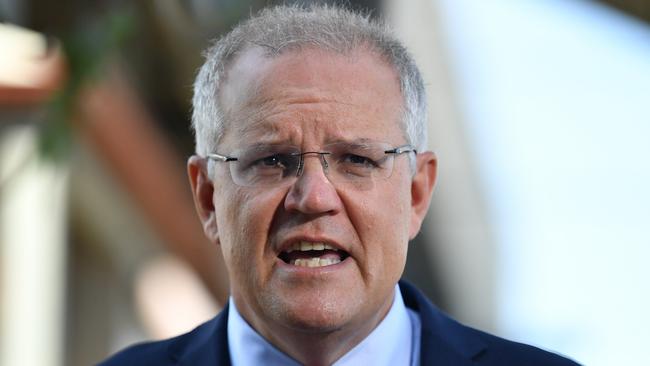 Prime Minister Scott Morrison is seen during a visit to St. Mary's train station in Sydney, Monday, March 11, 2019. NSW voters will go to the polls on March 23 for the state election. (AAP Image/Dean Lewins) NO ARCHIVING