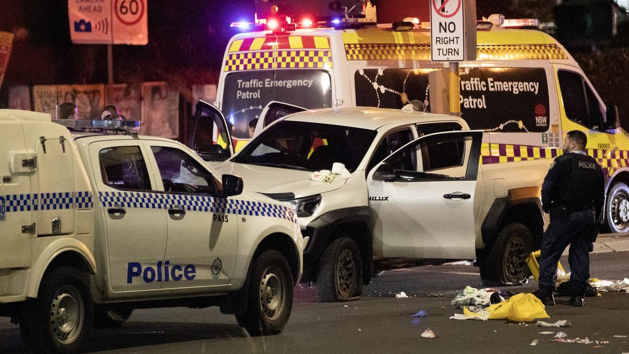 Dash cam captures moment ute flees Sydney shooting