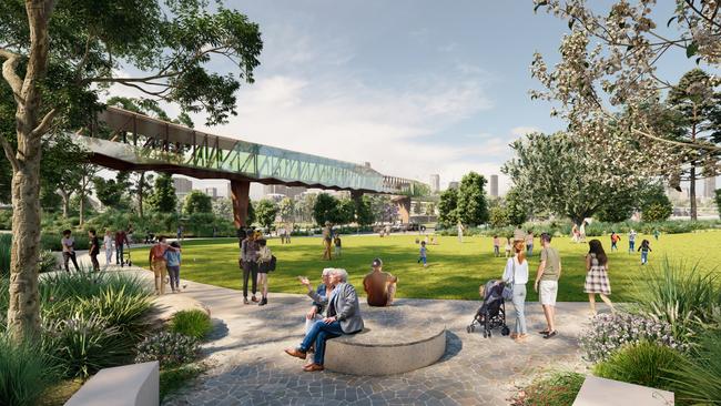 The draft master plan for Victoria Park in Herston has been released which includes high ropes courses, edible gardens, water play areas and pedestrian and cycle bridges.