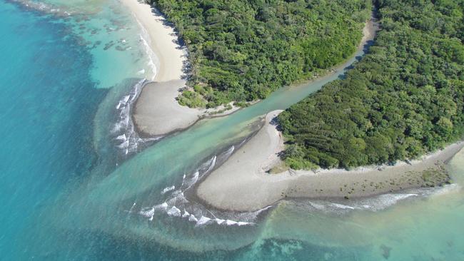 The mouth of Emmagen Creek in the Daintree National Park. Picture: Mike D’Arcy