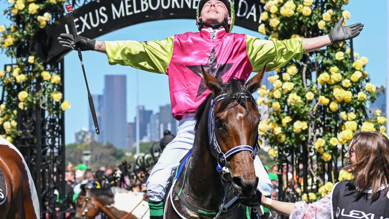 Melbourne Cup winner Knight’s Choice is one of the stars set to campaign in the Queensland winter carnival. Picture: Racing Photos via Getty Images.