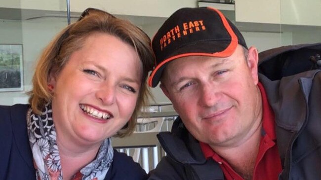 Mandi and Paul McDonald, victims of the deer attack in Moyhu. Picture: Facebook 