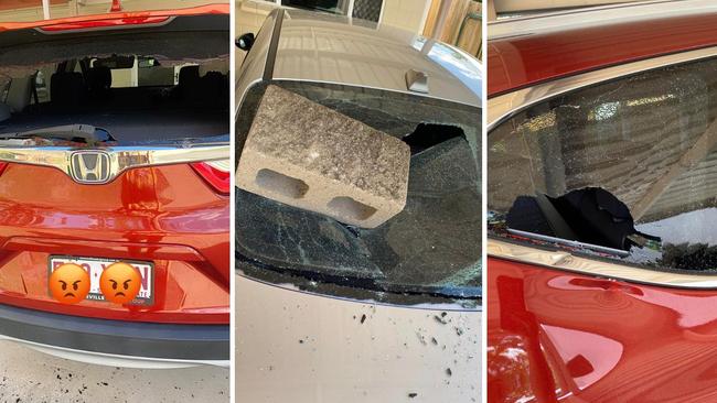 Two vehicles were damaged during an attempted break in at Cranbrook. Picture: Facebook