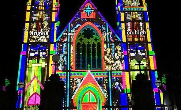 Photos of the Lights of Christmas display at the Rockhampton St Jospeh's Cathedral. Picture: Matthew Standing