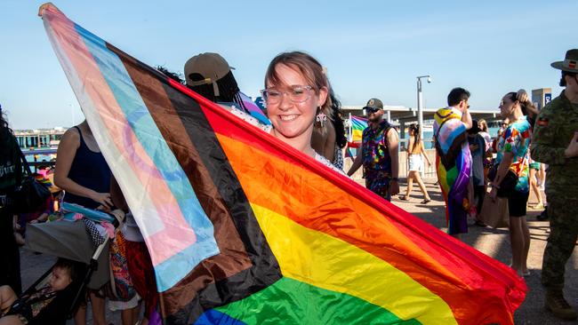 Anais Henry--Martin as Pride Parade takes off in Darwin City, 2024. Picture: Pema Tamang Pakhrin