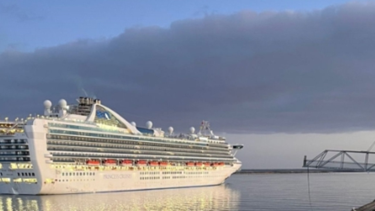 The Grand Princess docking earlier this year. Picture: Flinders Port Holdings