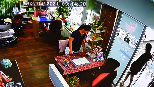 CCTV footage of the incident.