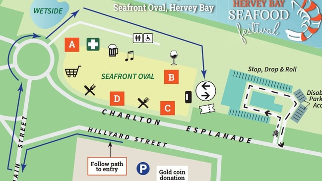 Site map of the Seafood Festival. Photo: Fraser Coast Tourism &amp; Events.