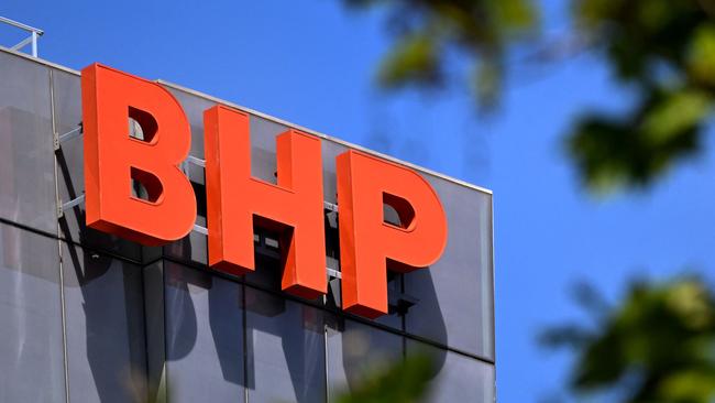 BHP recorded the largest crisis profit raking in $37.6 billion as mineral prices surged around the world after Russia’s invasion on Ukraine. Picture: William WEST / AFP